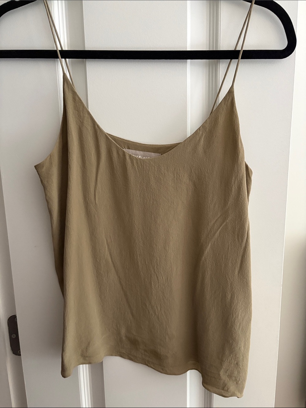 100% Silk Everlane Lightweight Tan Spaghetti Strap Cami